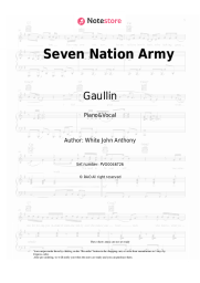 Sheet music, chords Gaullin, Julian Perretta - Seven Nation Army