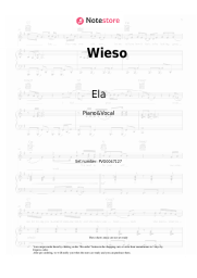 Sheet music, chords Ela - Wieso
