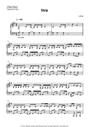 Sheet music, chords Lena - Strip