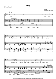 Sheet music, chords Lena - Strip