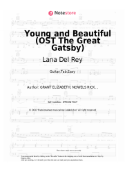 Sheet music, chords Lana Del Rey - Young and Beautiful (OST The Great Gatsby)