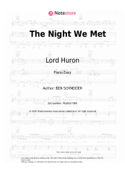 Sheet music, chords Lord Huron - The Night We Met
