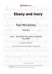 Sheet music, chords Paul McCartney, Stevie Wonder - Ebony and Ivory