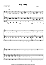 Sheet music, chords HBz - King Kong