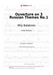 Sheet music, chords Mily Balakirev - Ouverture on 3 Russian Themes No.1