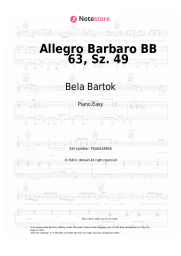 undefined Bela Bartok - Allegro Barbaro BB 63, Sz. 49