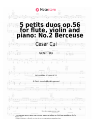 undefined Cesar Cui - 5 petits duos op.56 for flute, violin and piano: No.2 Berceuse