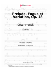 Sheet music, chords Cesar Franck - Prelude, Fugue et Variation, Op. 18