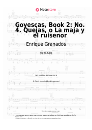Sheet music, chords Enrique Granados - Goyescas, Book 2: No. 4. Quejas, o La maja y el ruisenor