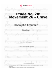 Sheet music, chords Rodolphe Kreutzer - Etude No. 28: Movement 26 – Grave
