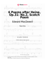 Sheet music, chords Edward MacDowell - 6 Poems after Heine, Op.31: No.2, Scotch Poem