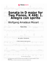 undefined Wolfgang Amadeus Mozart - Sonata in D major for Two Pianos, K 448: 1. Allegro con spirito