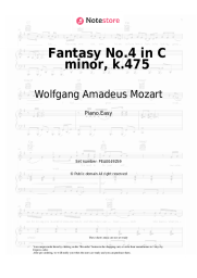 undefined Wolfgang Amadeus Mozart - Fantasy No.4 in C minor, k.475