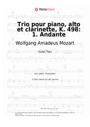 undefined Wolfgang Amadeus Mozart - Trio pour piano, alto et clarinette, K. 498: 1. Andante
