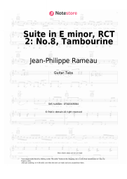 Sheet music, chords Jean-Philippe Rameau - Suite in E minor, RCT 2: No.8, Tambourine