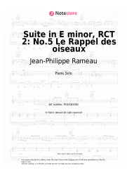 Sheet music, chords Jean-Philippe Rameau - Suite in E minor, RCT 2: No.5 Le Rappel des oiseaux