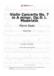 Sheet music, chords Pierre Rode - Violin Concerto No. 7 in A minor, Op.9: I. Moderato