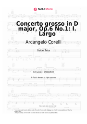 Sheet music, chords Arcangelo Corelli - Concerto grosso in D major, Op.6 No.1: I. Largo