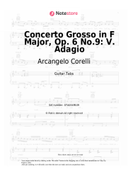 Sheet music, chords Arcangelo Corelli - Concerto Grosso in F Major, Op. 6 No.9: V. Adagio