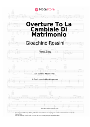 Sheet music, chords Gioachino Rossini - Overture To La Cambiale Di Matrimonio