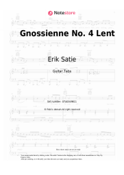 Sheet music, chords Erik Satie - Gnossienne No.4 Lent
