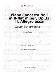 Sheet music, chords Xaver Scharwenka - Piano Concerto No.1 in B-flat minor, Op.32: II. Allegro assai