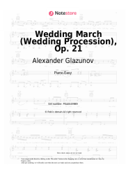 Sheet music, chords Alexander Glazunov - Wedding March (Wedding Procession), Op. 21
