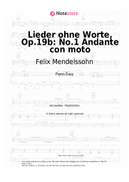 undefined Felix Mendelssohn - Lieder ohne Worte, Op.19b: No.1 Andante con moto