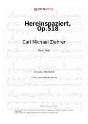 Sheet music, chords Carl Michael Ziehrer - Hereinspaziert, Op.518