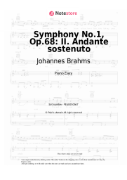 Sheet music, chords Johannes Brahms - Symphony No.1, Op.68: II. Andante sostenuto