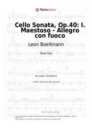 undefined Leon Boellmann - Cello Sonata, Op.40: I. Maestoso - Allegro con fuoco