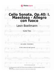 undefined Leon Boellmann - Cello Sonata, Op.40: I. Maestoso - Allegro con fuoco