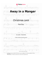 Sheet music, chords Christmas carol - Away in a Manger