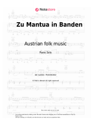 Sheet music, chords Austrian folk music - Zu Mantua in Banden