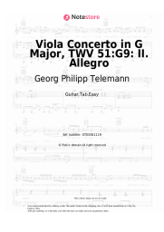 Sheet music, chords Georg Philipp Telemann - Viola Concerto in G Major, TWV 51:G9: II. Allegro