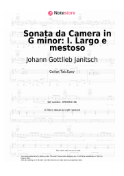undefined Johann Gottlieb Janitsch - Sonata da Camera in G minor: I. Largo e mestoso