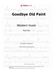 undefined Western music - Goodbye Old Paint