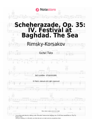 Sheet music, chords Rimsky-Korsakov - Scheherazade, Op. 35: IV. Festival at Baghdad. The Sea