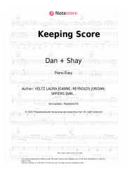 Sheet music, chords Dan + Shay, Kelly Clarkson - Keeping Score