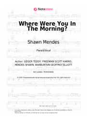 undefined Shawn Mendes - Where Were You In The Morning?