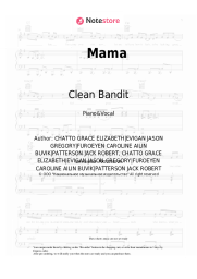 Sheet music, chords Clean Bandit, Ellie Goulding - Mama