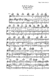 Sheet music, chords Frank Sinatra - Fly Me To The Moon