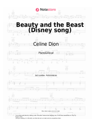 Sheet music, chords Celine Dion, Peabo Bryson - Beauty and the Beast (Disney song)