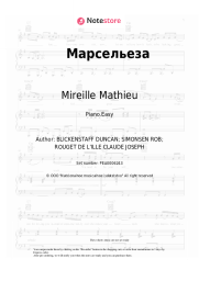 Sheet music, chords Mireille Mathieu - La Marseillaise
