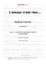 undefined Mylène Farmer - L'amour n'est rien...
