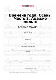 Sheet music, chords Antonio Vivaldi - 4 Seasons. Autumn, movement 2: Adagio molto
