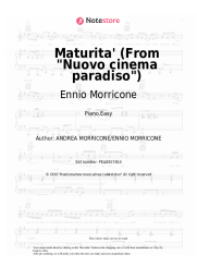 Sheet music, chords Ennio Morricone - Maturita' (From Nuovo cinema paradiso)