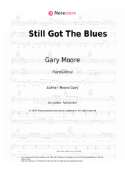 Sheet music, chords Gary Moore - Still Got The Blues