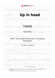 Sheet music, chords TAKER - Up in head