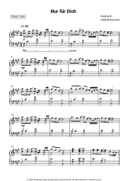 Sheet music, chords Kontra K - Nur für Dich